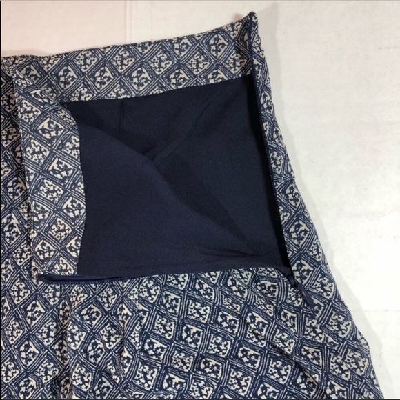 Madewell Blue Mosaic Print Silk Skirt 6 - Picture 3 of 6